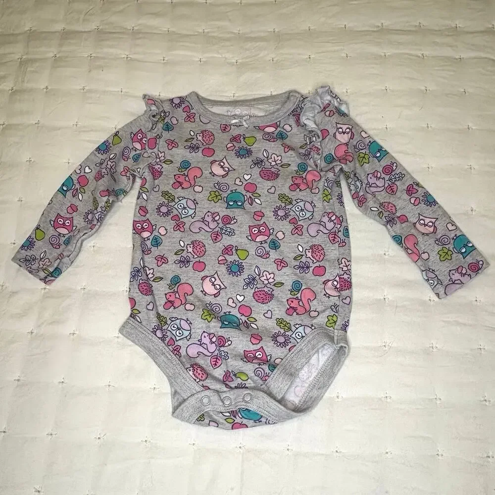 Baby Girl 18M Long Sleeve Bodysuit Bundle - 4 pieces